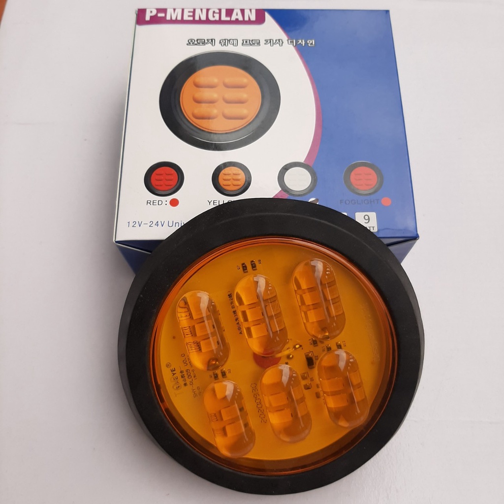 Đèn hậu  tròn xe tải chạy chung điện 12_24v