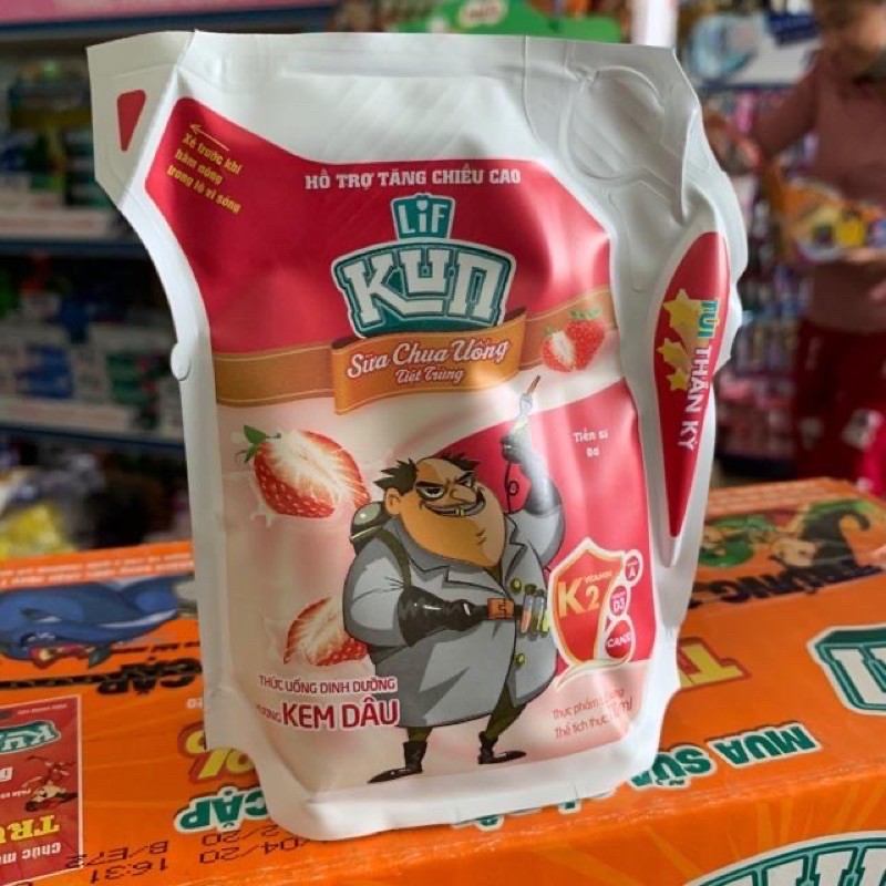 TÚI SỮA KUN SỮA CHUA TIỆT TRÙNG 110ML