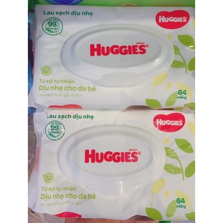 Khăn ướt Huggies không mùi 64 miếng