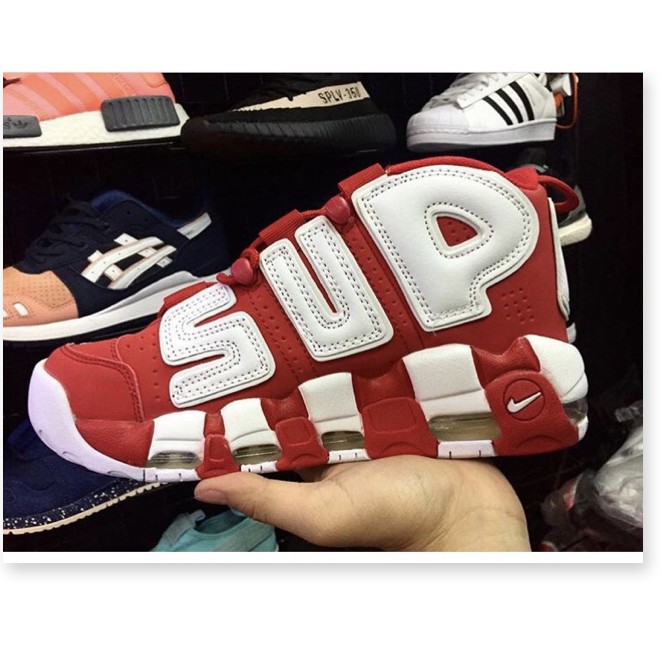 Xả hàng giá rẻ -  GIẦY THỂ THAO SNEAKER AIR MORE UPTEMPO ĐỎ TRẮNG . `