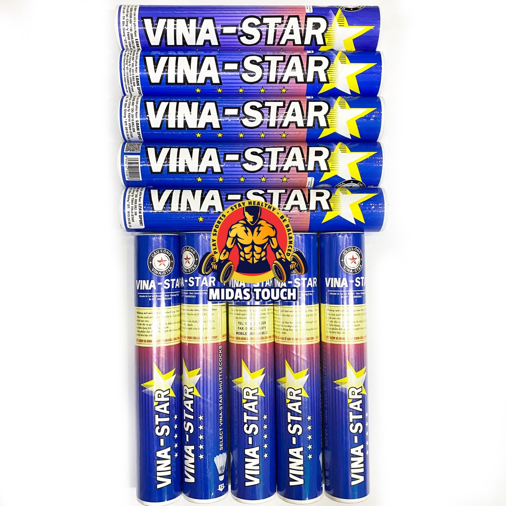 1 Ống Cầu Lông Vina Star 12 Trái - Loại Tập Luyện và Loại Đặc Biệt Thi Đấu