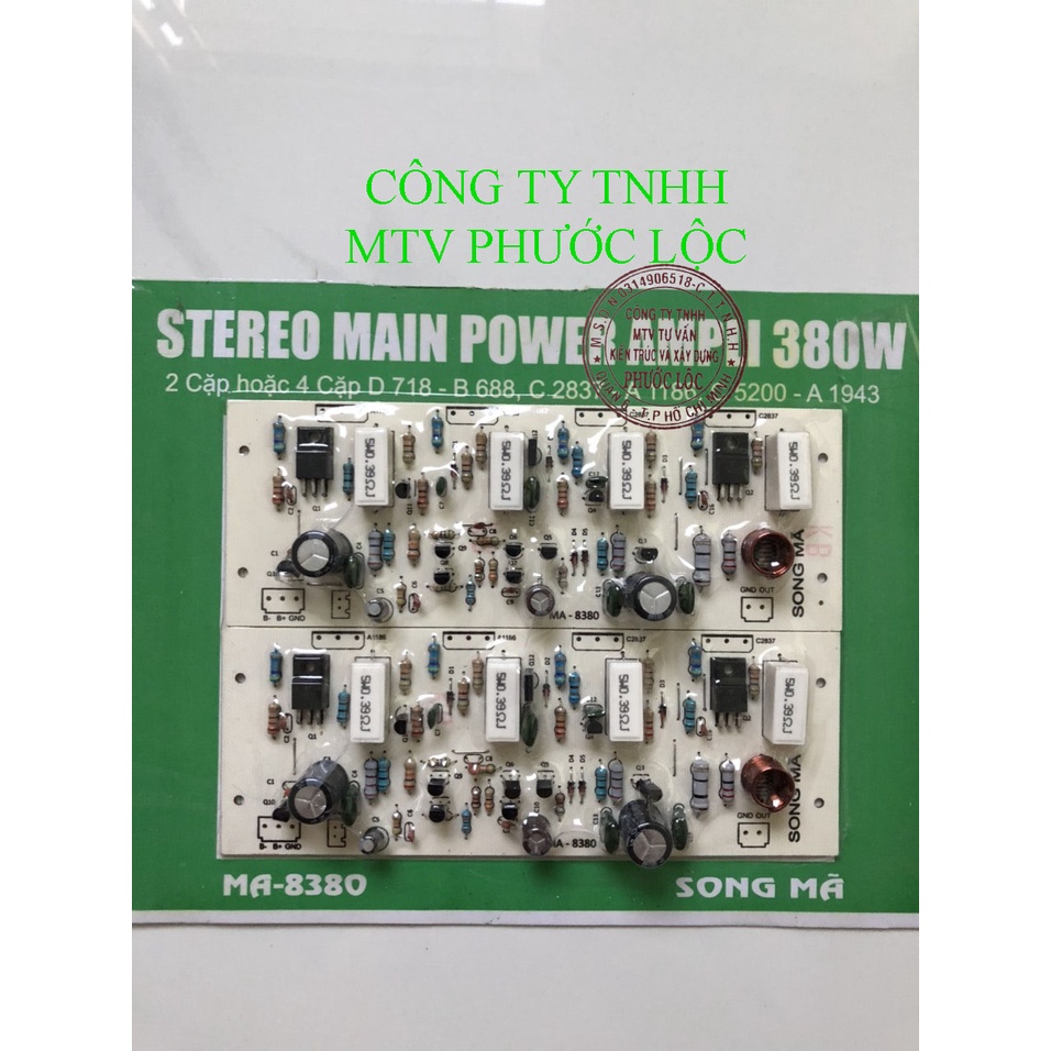 BO MẠCH AMPLY CÔNG SUẤT 8 SÒ 380W