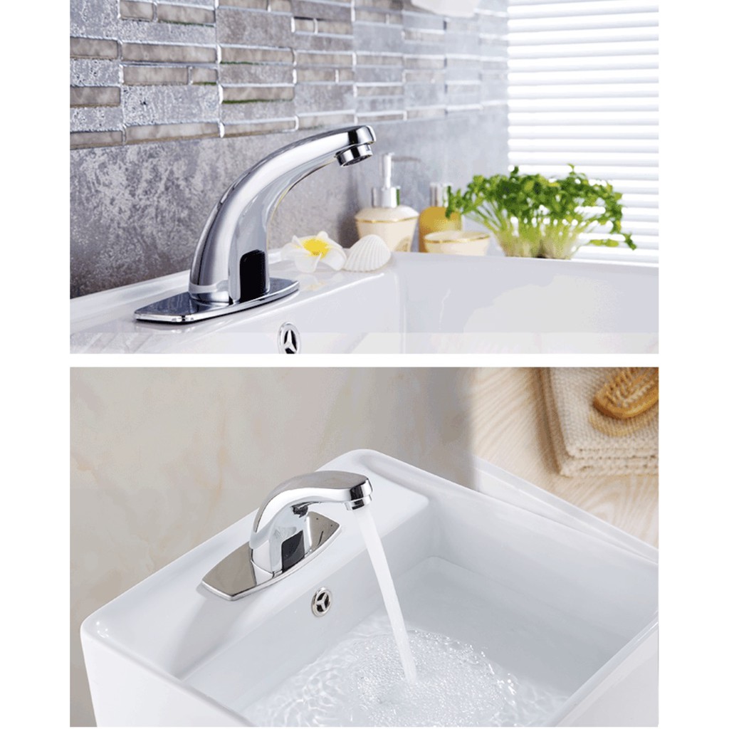 Vòi lavabo cảm ứng xả nước tự động 220v Automatic Faucet - Sử dụng được cả khi cúp điện - Toro House 😍🥰