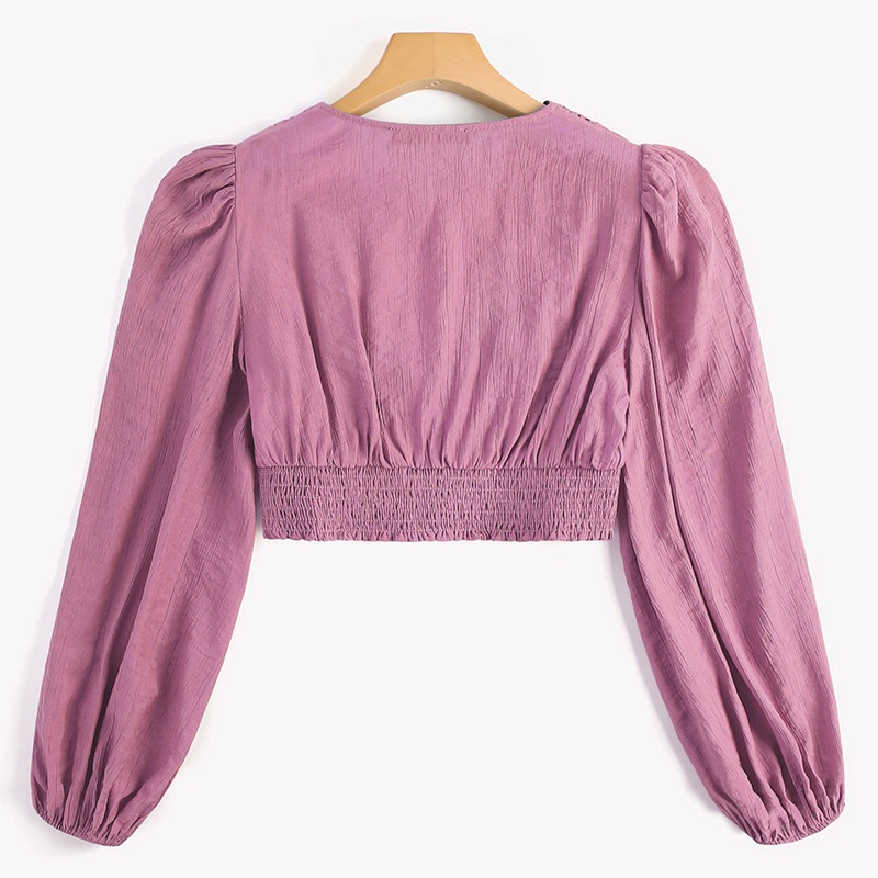 Áo kiểu ZANZEA tay dài cổ chữ V thời trang cho nữ