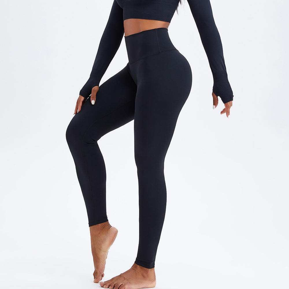 Quần legging thể thao HOPPE FUMENG nâng mông lưng cao không đường may thời trang cao cấp cho nữ