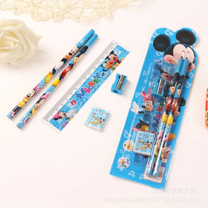 BỘ BÚT CHÌ HÌNH CHUỘT MICKY CHO BÉ