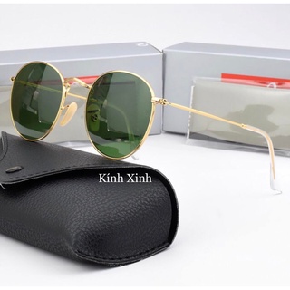 Kính râm Mắt tròn Nhỏ Mini unisex Tròng Thủy tinh chống nắng uv cao cấp