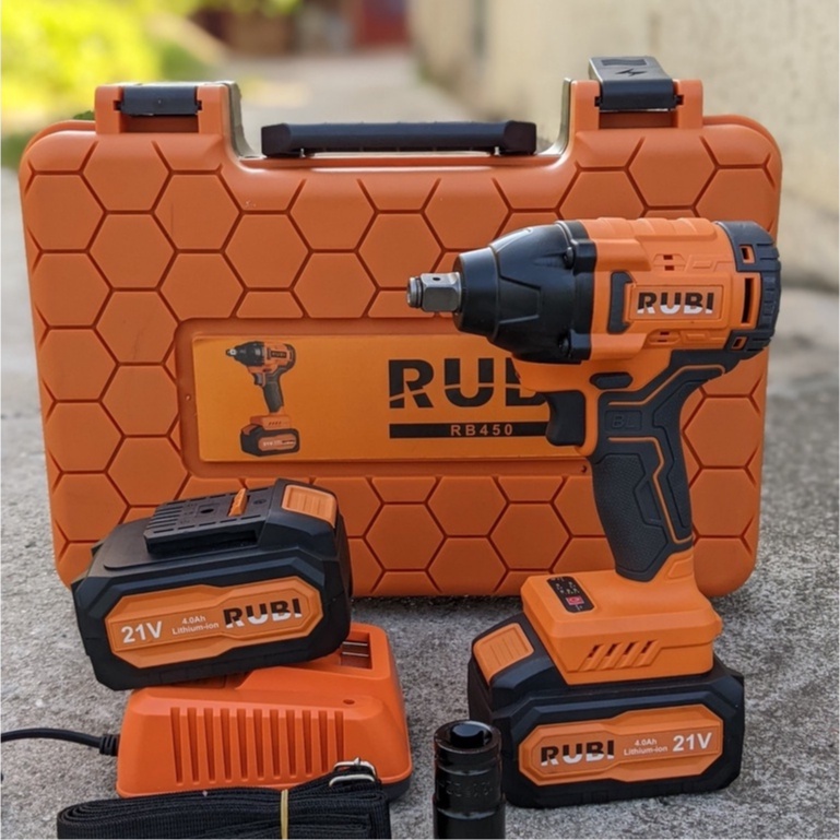 Máy bắn bulong pin Rubi lực siết 450nm pin 4ah bảo hành 1 năm