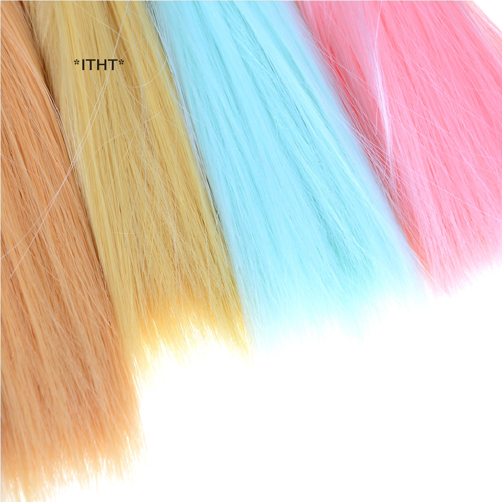 Bộ tóc giả dài 15cm dày dặn nhiều màu sắc dành cho búp bê 1 / 3 / 1 / 4 1 / 6 bjd