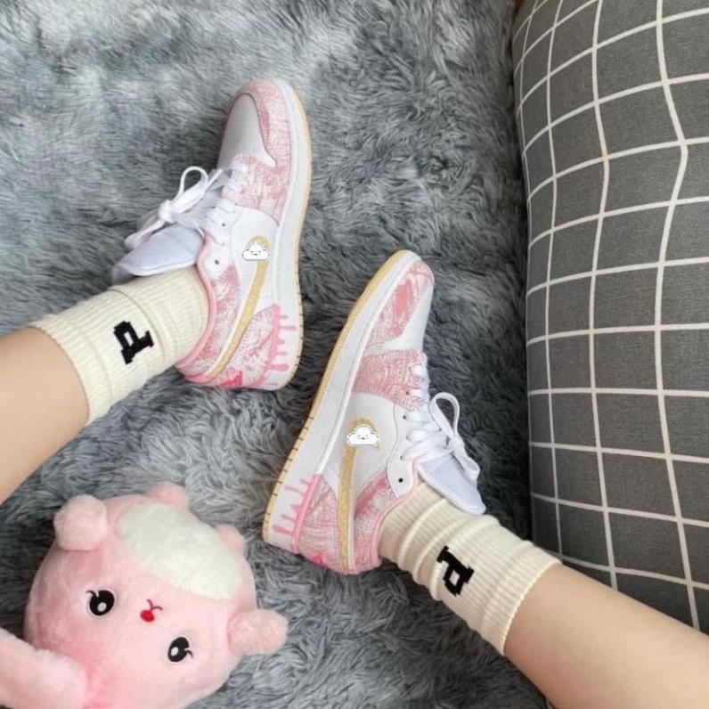 Giày Thể Thao Nữ Jordan 1 Low Hồng Vảy Sơn, JD Hồng Cam Các Mẫu cực hot cho Nữ Full Box 2021 | BigBuy360 - bigbuy360.vn