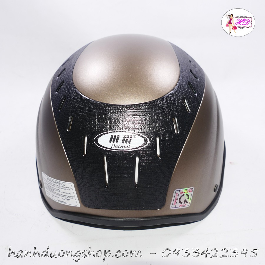 [Tặng áo mưa] Nón bảo hiểm Helmet vá 2 mảnh, đục nhiều lỗ thời trang cao cấp, nhựa cứng cáp bền chắc