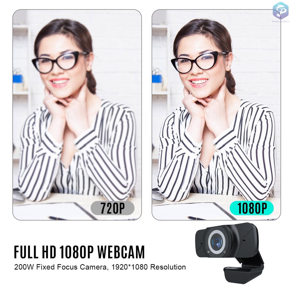 Webcam Máy Tính Hd 1080p 2 Megapixels Tự Động Lấy Nét H.264 Ổ Cắm Usb Kèm Micro Hỗ Trợ Giảng Dạy / Dạy / Học Trực Tuyến | BigBuy360 - bigbuy360.vn