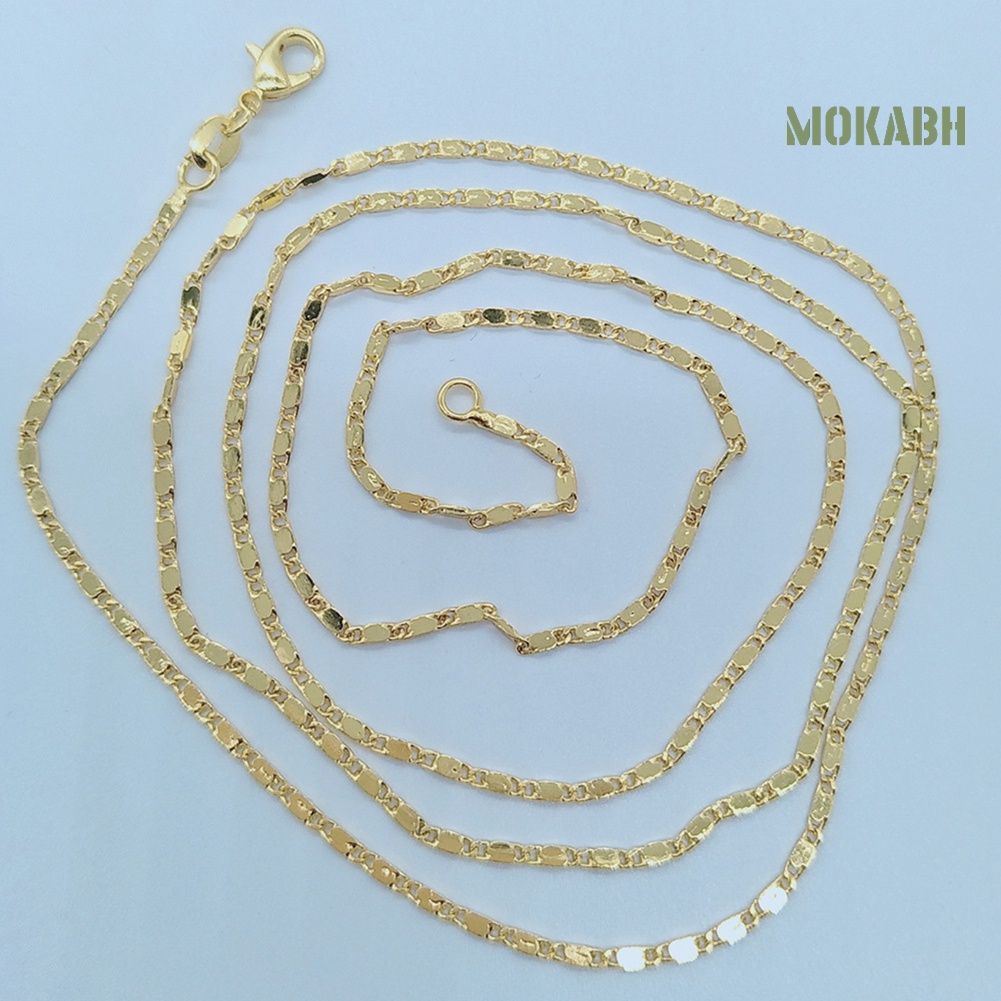 Vòng cổ Mạ Vàng Bản Rộng 2mm Thời Trang Cho Nam Và Nữ