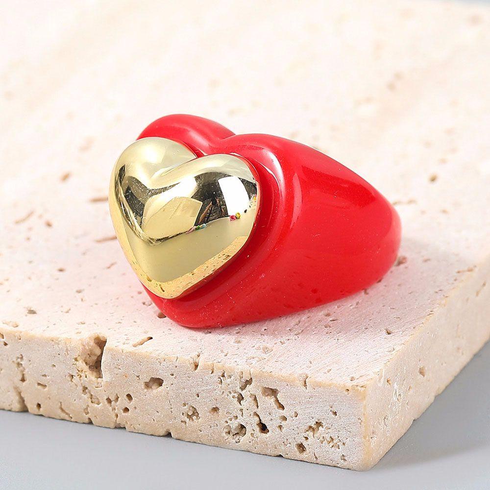 Nhẫn Nhựa Hình Trái Tim Dễ Thương Thời Trang