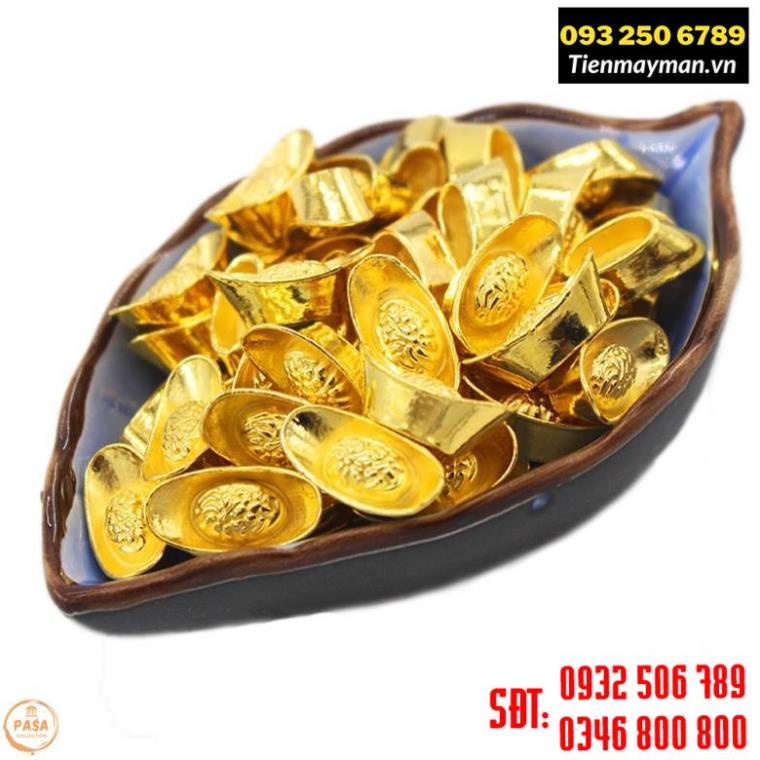 Combo 3 Thỏi vàng Thần Tài KIM NGUYÊN BẢO cỡ 2.8cm , phong thủy hút tài nạp lộc, giàu sang, no đủ...