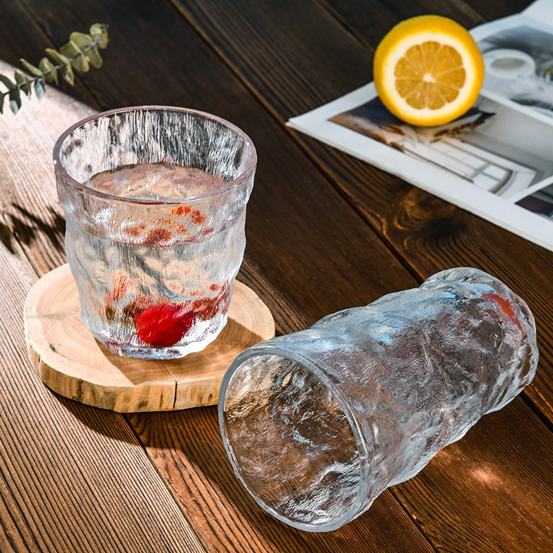 Ly thủy tinh băng tuyết chịu nhiệt, vân nhám dùng pha chế cocktail, r.u.ou phong cách Hàn Quốc