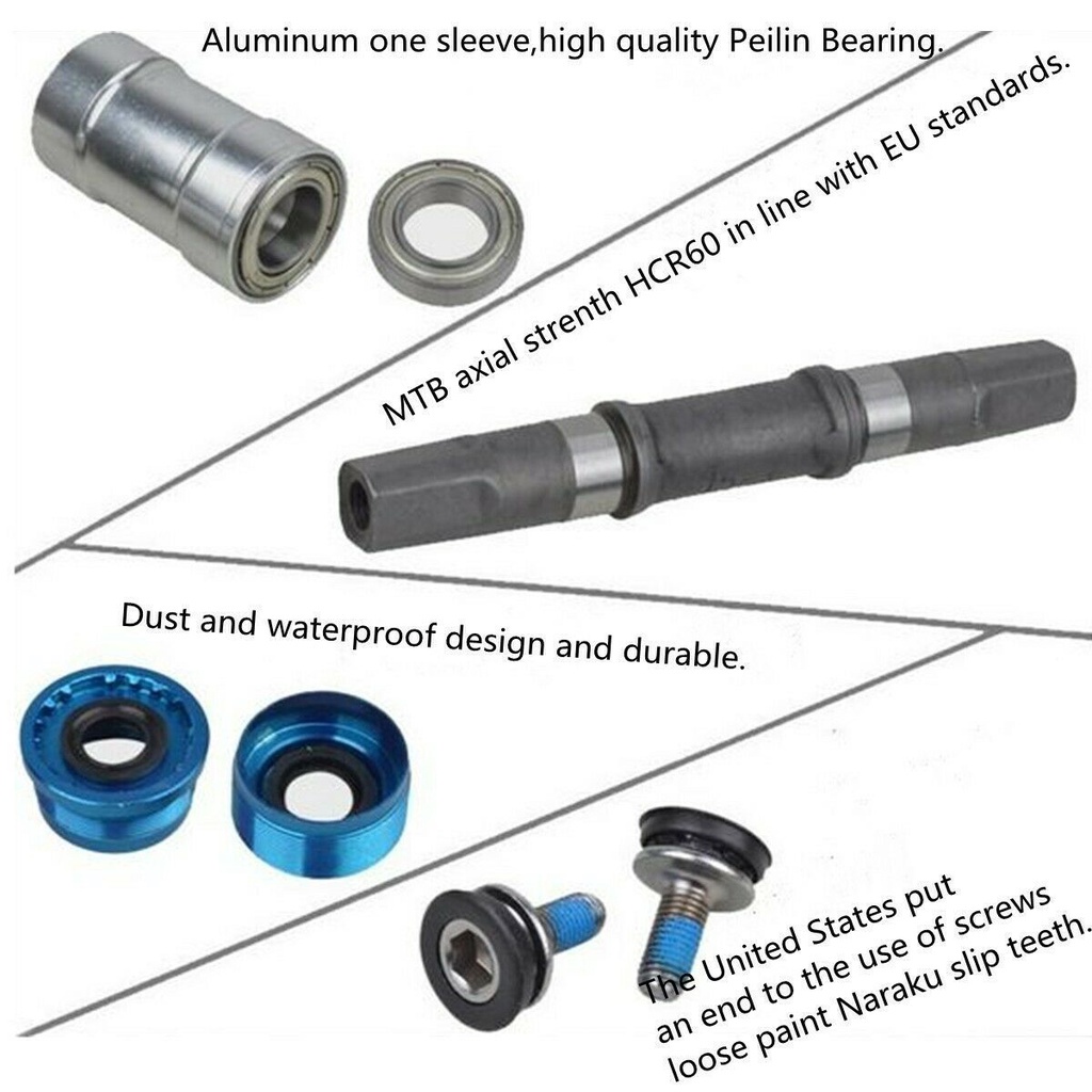 Trục Dưới Hình Trụ Vuông 68x103-127.5mm Chuyên Dụng Cho Xe Đạp Leo Núi