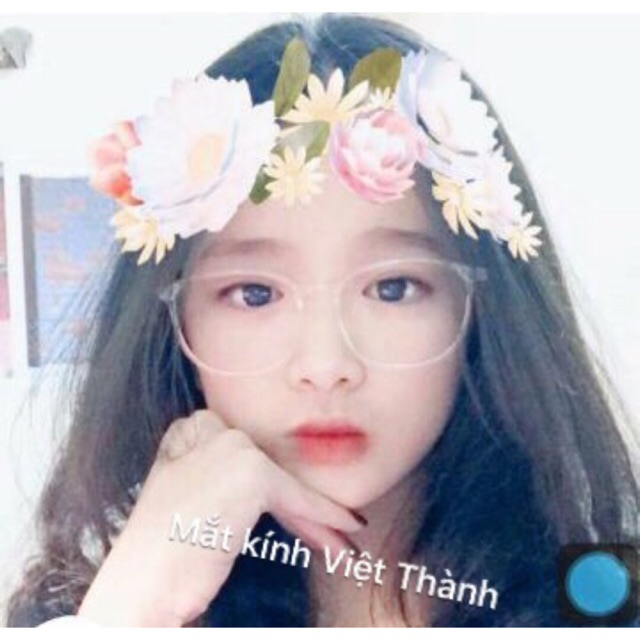 gọng Kính mắt mèo kính cận trong suốt loại tốt lắp được cận viễn loạn theo yêu cầu