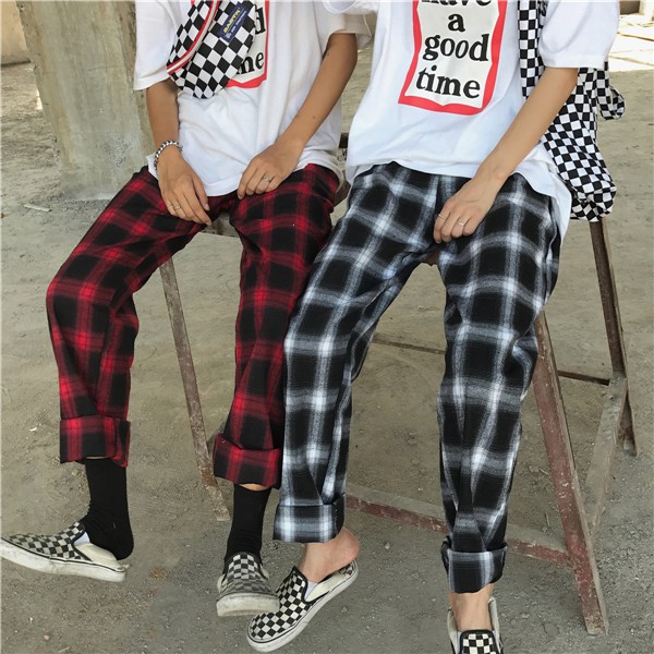Quần dài kẻ caro phong cách retro Hàn Quốc cho nam với 4 màu tùy chọn | BigBuy360 - bigbuy360.vn