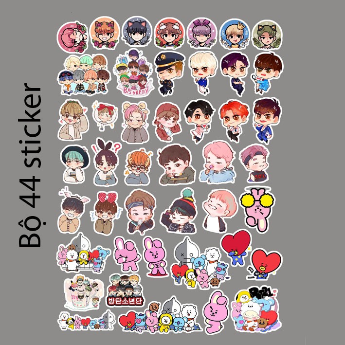 Sticker/ Hình dán nhóm nhạc BTS