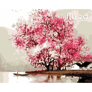 Tranh sơn dầu số hóa Bến Xuân 28 (Có khung)