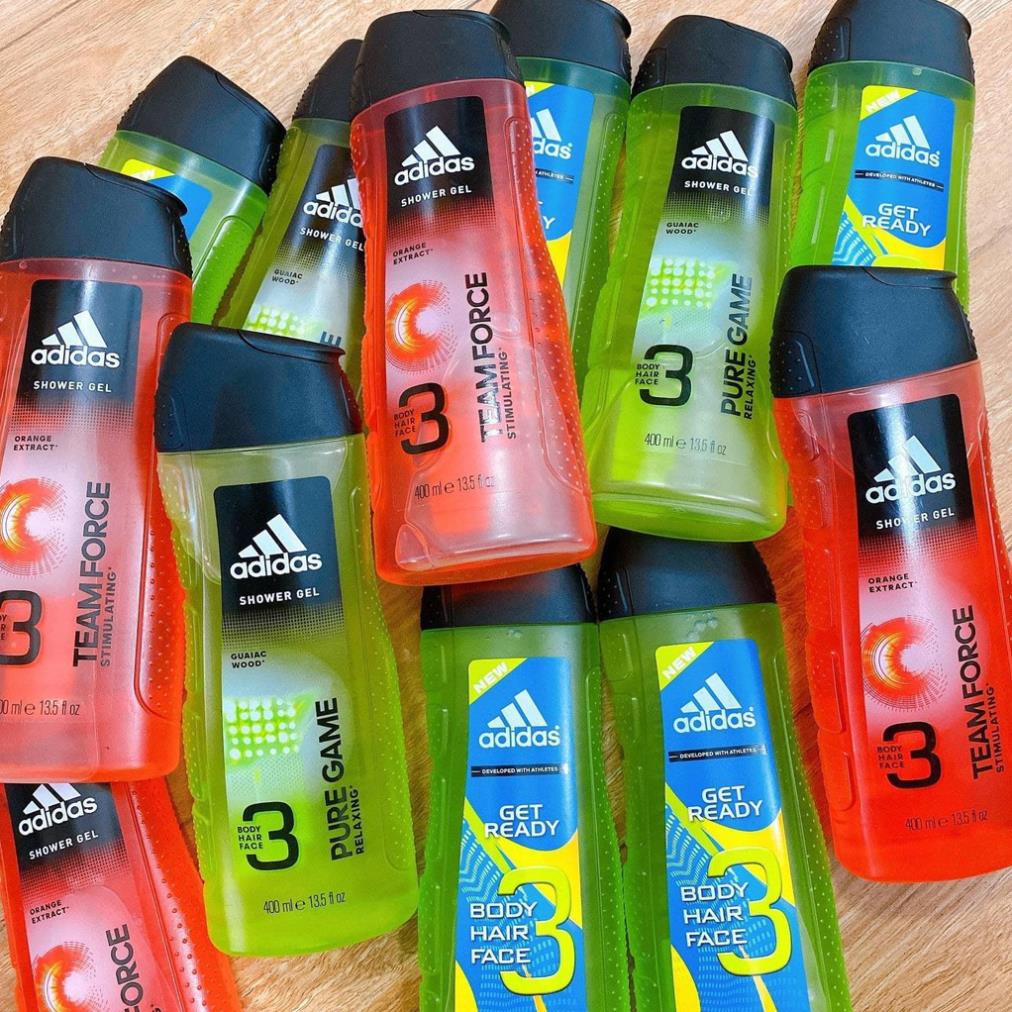 Dầu gội sữa tắm sữa rửa mặt 3 IN 1 ADIDAS 400ML