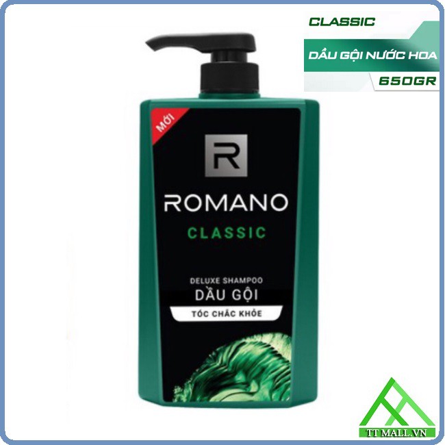 Dầu gội Romano Classic hương nước hoa 650g