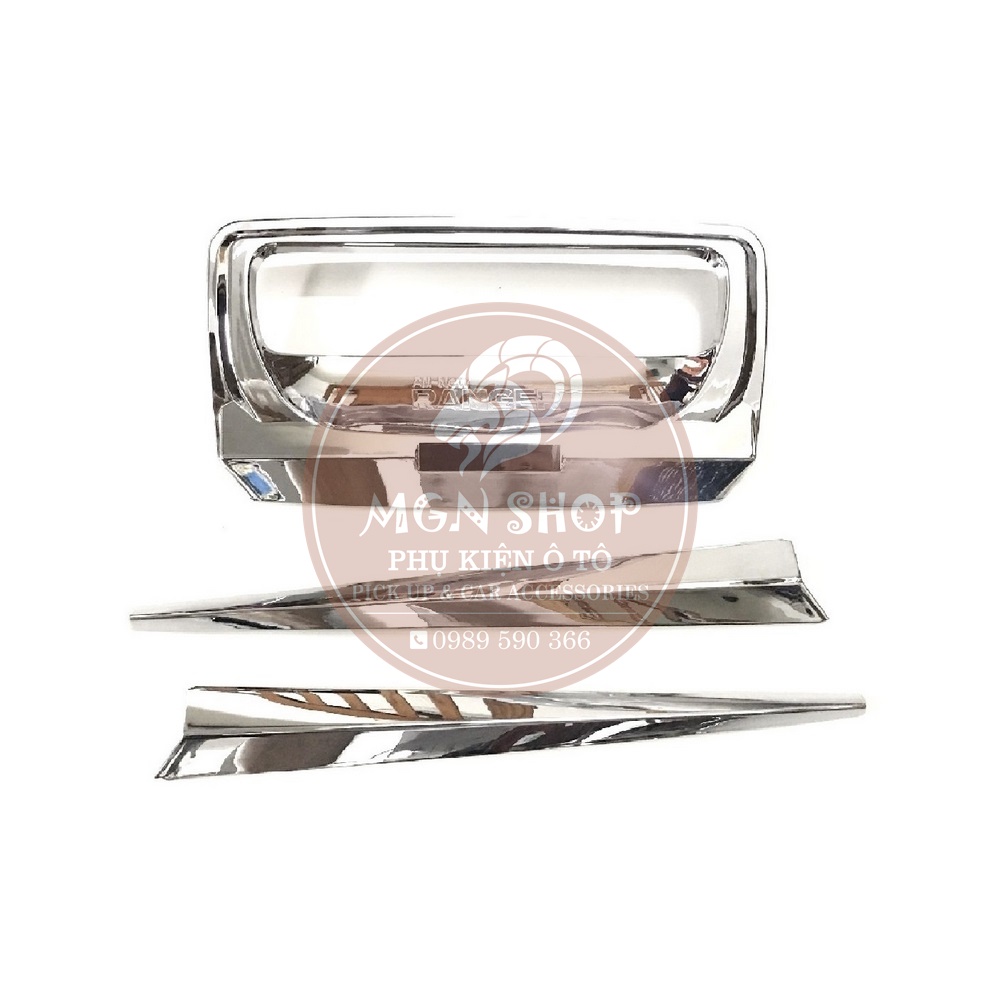 [Ốp tay cốp] [Ford Ranger 2015 - 2021] [màu đen / màu bạc]