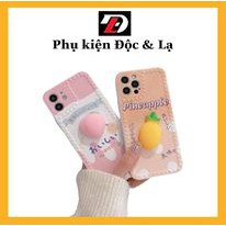 Ốp lưng điện thoại iphone gắn mochi đào 12ProMax/12/11/11ProMax/X/XsMax/6/6plus/7plus/8p Tpu silicon phụ kiện độc lạ