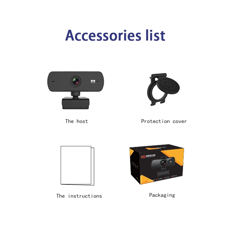 Webcam 2K HD 1080P Web Máy Ảnh Tự Động Lấy Nét Với Microphone USB Đối Với Máy Tính PC Mac Máy Tính Xách Tay BESTALLOF▲