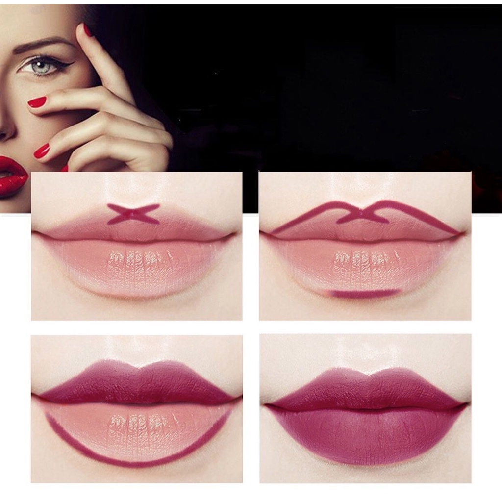 Set 12 Chì Kẻ Viền Môi Lâu Trôi Dưỡng Ẩm Chất Lượng Cao