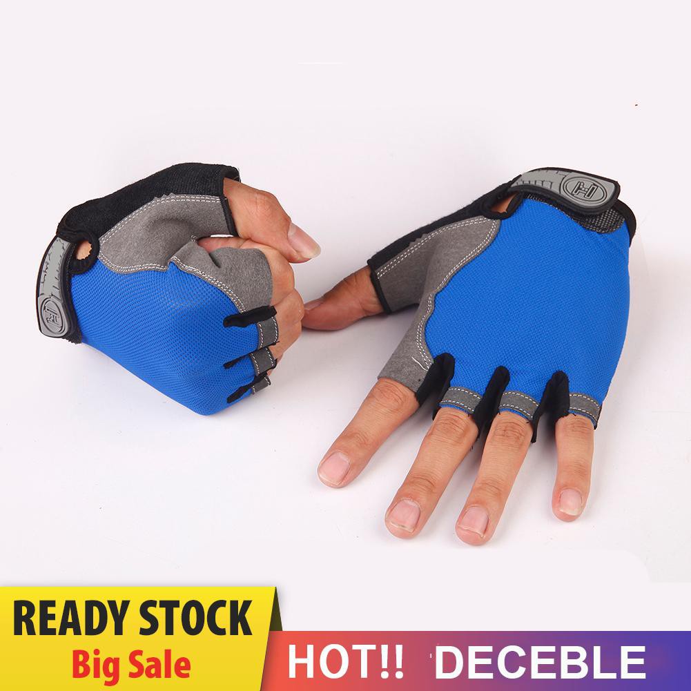 Deceble Unisex Thin Breathable Outdoor Cycling Fitness Climbing Half Finger Gloves