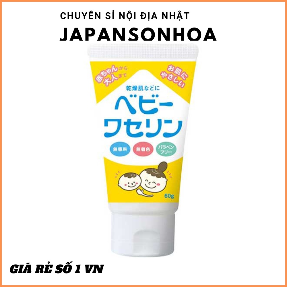 Kem chống nẻ và khô da Vaseline Nhật Bản cho mẹ và bé 60gCHÍNH HÃNG giúp hàn gắn những vết cắt nhỏ và những vế