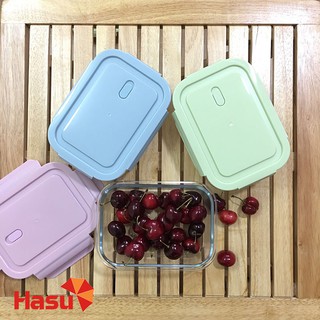 {Tự ghép bộ - Tự chọn số ngăn} Hộp cơm thủy tinh - Hộp đựng đựng thức ăn, thực phẩm chống tràn, đùa thìa inox cán sứ