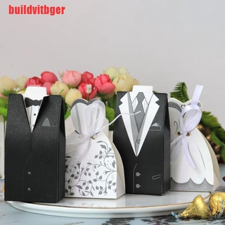 (Hàng Mới Về) Set 20 Túi Đựng Kẹo Hình Váy Cô Dâu Và Chú Rể Trang Trí Tiệc Cưới