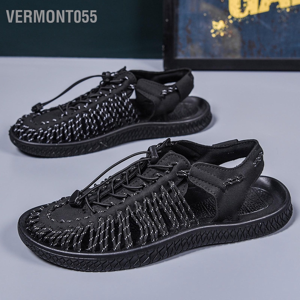 Có thể bán buôn Sandal kín ngón chân thể thao ngoài trời Bãi biển dệt rỗng Giày dép nhân quả cho nam giới Vermont055 Hàng giao ngay