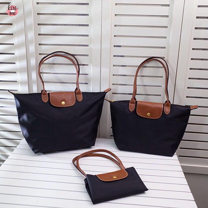 LONGCHAMP Túi Tote Nylon Đeo Vai Sức Chứa Lớn  Túi Xách Vải Oxford Cho Mẹ