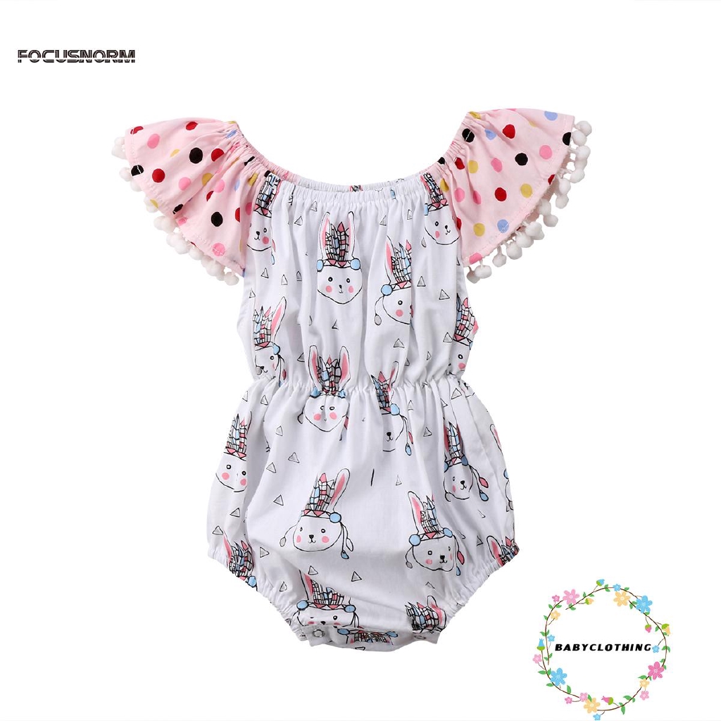 Bộ Bodysuit Một Mảnh Hình Thỏ Phục Sinh Dễ Thương Cho Bé