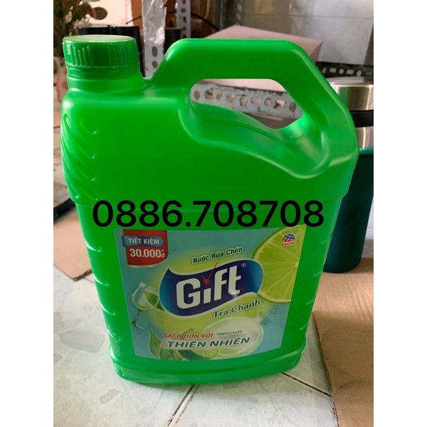 Nước rửa chén Gift 3kg8 mẫu mới