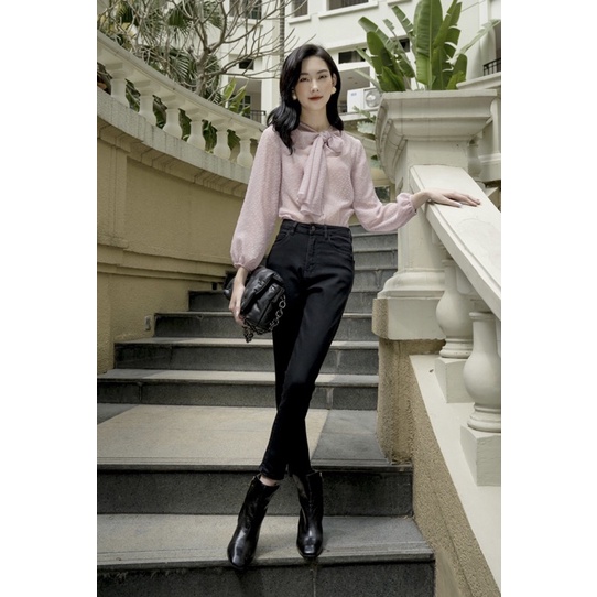 SIXDO newtag áo sơ mi đen vôn mới nguyên tag S/M