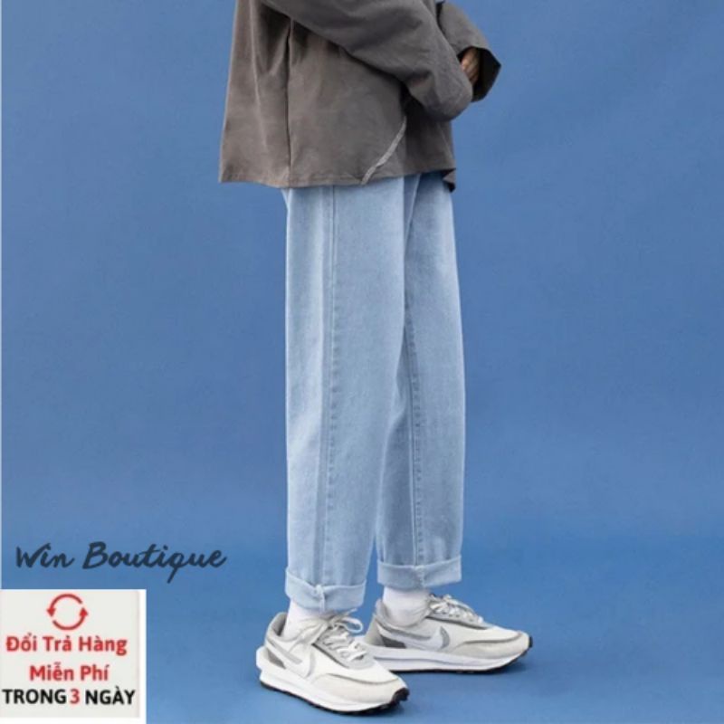 Quần jean bò ống rộng quần baggy nam phong cách Hàn Quốc Win Boutique