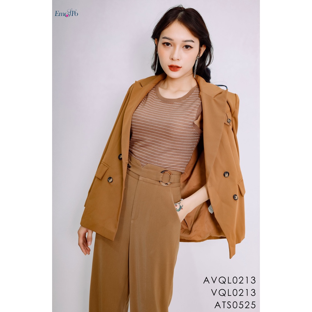 Áo Blazer Emspo dáng công sở trẻ túi 2 bên AVQL0213