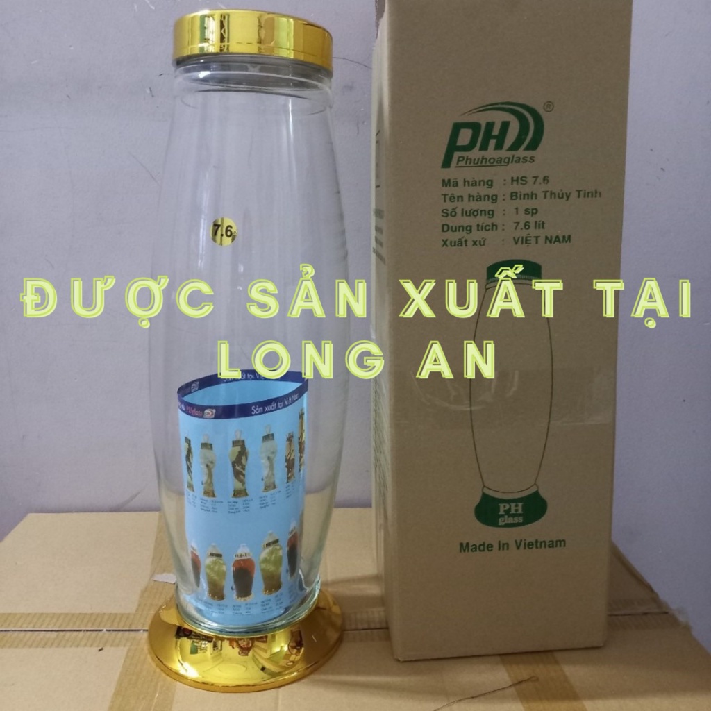 bình ngâm rượu sâm thủy tinh cao cấp PHÚ HÒA 2,6 lít , 7,6 lít , 14,6 lít