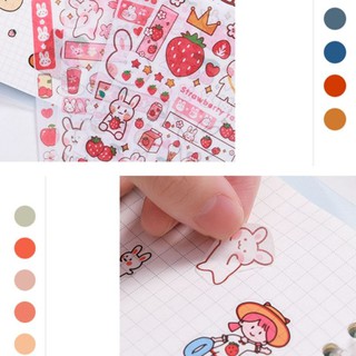 Bộ 4 tấm sticker gấu/thỏ Cartoon Pet 🐰🐻