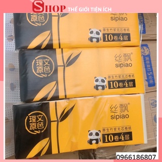 Bịch 10 cuộn giấy vệ sinh gấu trúc sipiao