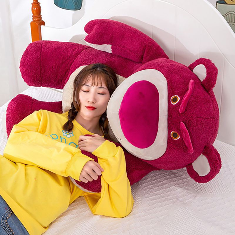 Toy Story 27cm/38cm/60cm Lotso Strawberry Bear Soft Plush Toy Props Stuffed Doll Kids Gift