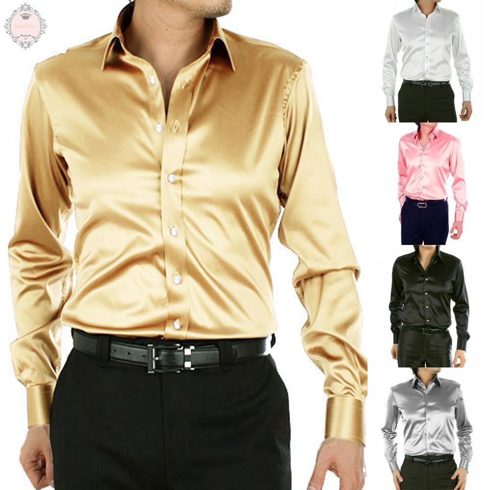 Áo Sơ Mi Lụa Satin Tay Dài 5 Màu Thời Trang Cho Nam | BigBuy360 - bigbuy360.vn