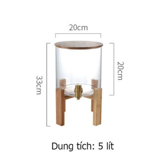 Bình thủy tinh đựng nước ép có vòi
