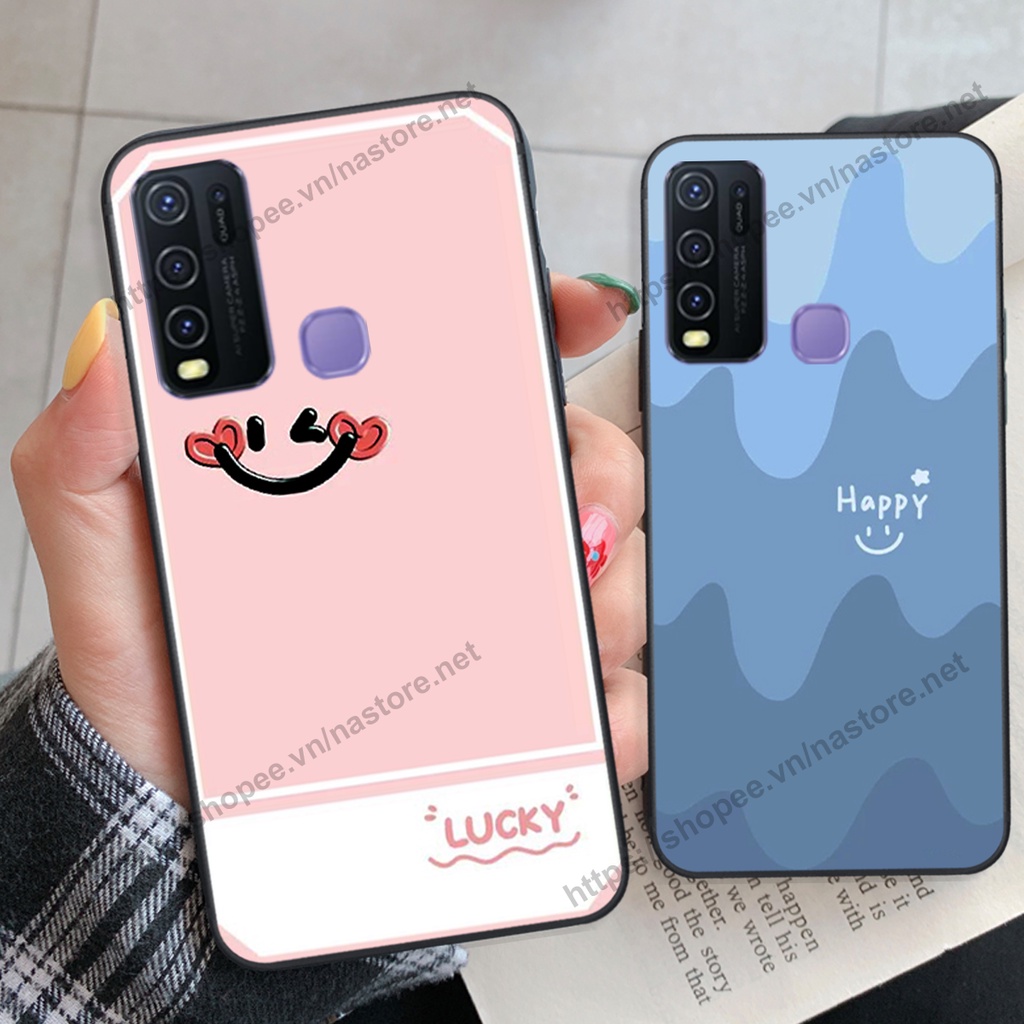Ốp lưng Vivo Y30 / Y50 mặt cười, họa tiết caro đơn giản đẹp cute