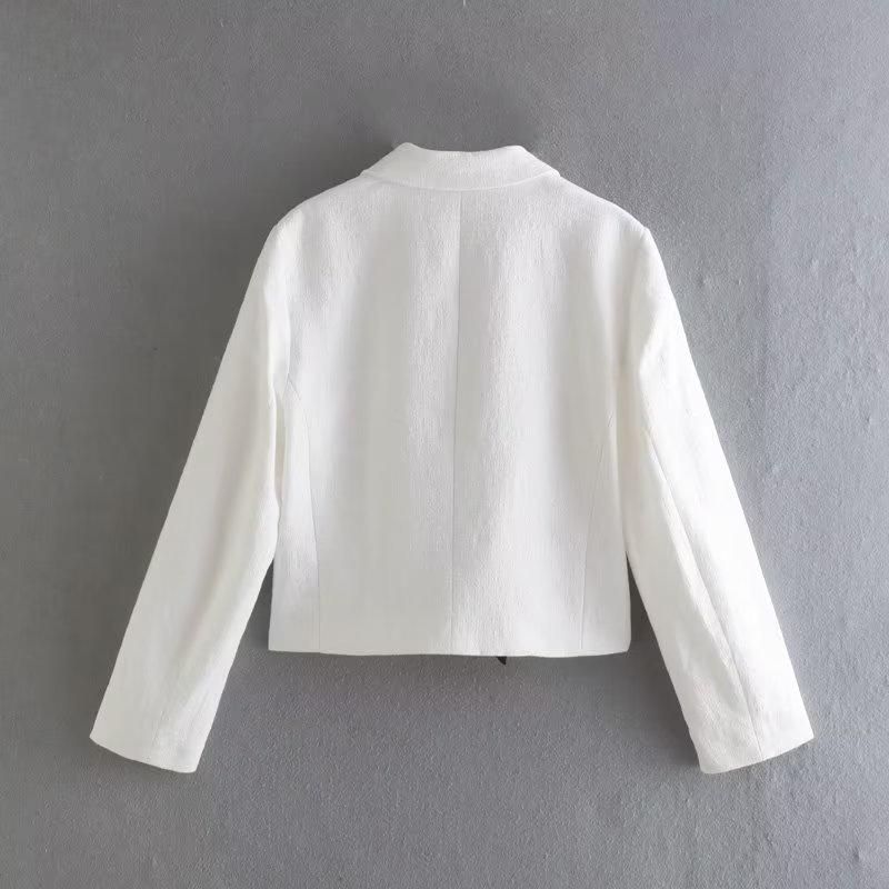 Áo Khoác Vest Dáng Ngắn Đính Nơ Màu Sắc Tương Phản Kiểu Âu Mỹ Thời Trang Mùa Hè 2022 R3-59361
